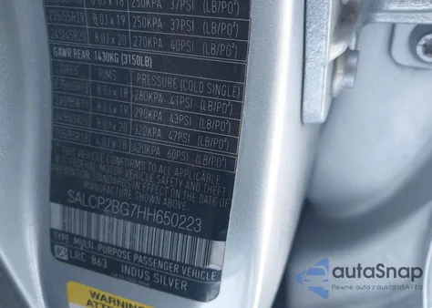 2017 Land Rover Discovery Sport Se from USA, damaged, VIN SALCP2BG7HH650223